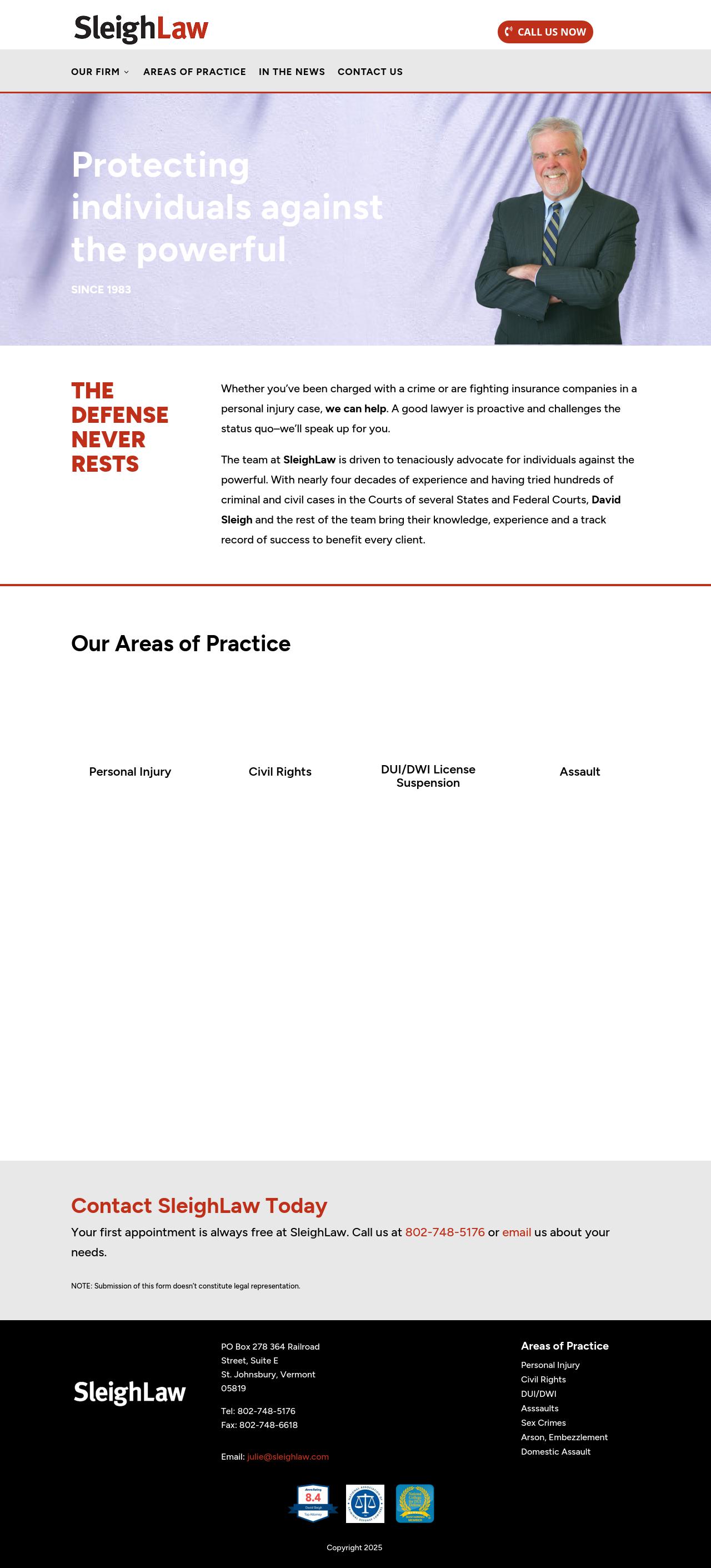 Sleigh Law - St. Johnsbury VT Lawyers