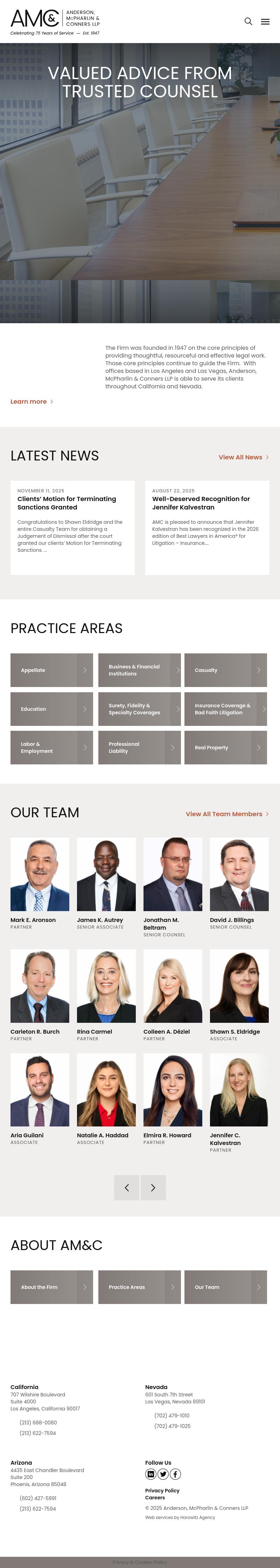 Anderson, McPharlin & Conners LLP - Ontario CA Lawyers