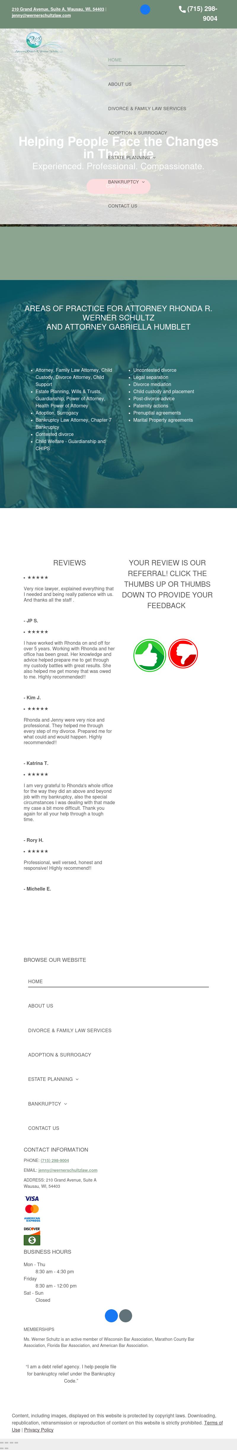 Attorney Rhonda R. Werner Schultz, LLC - Wausau WI Lawyers