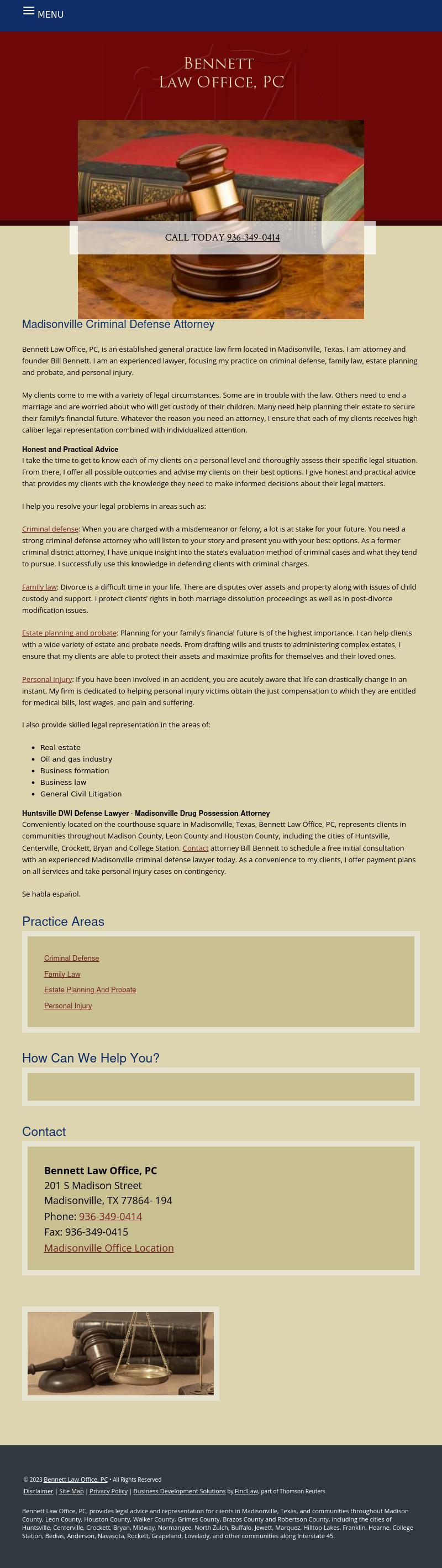 Bennett Law Office, PC - Madisonville TX Lawyers