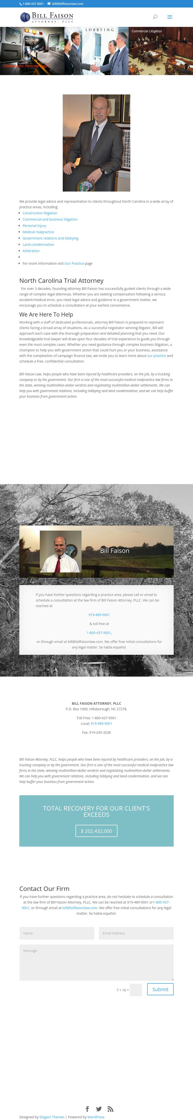Bill Faison Attorney, PLLC - Durham NC Lawyers