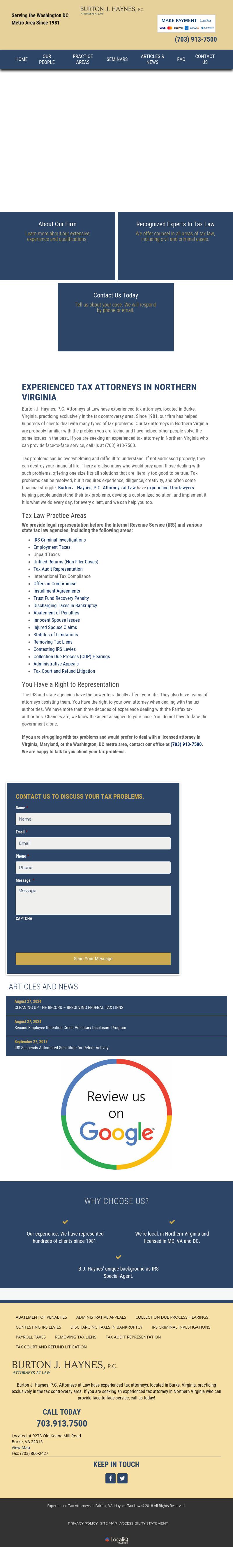 Burton J. Haynes, P.C. - Burke VA Lawyers