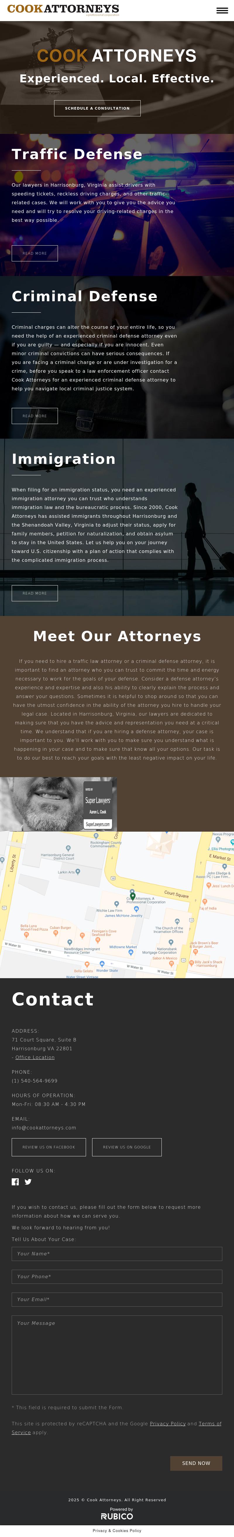 Cook Attorneys, a professional corporation - Harrisonburg VA Lawyers