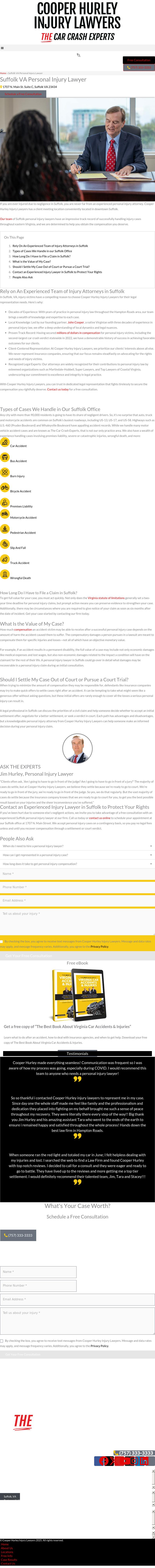 Cooper Hurley Injury Lawyers - Suffolk VA Lawyers