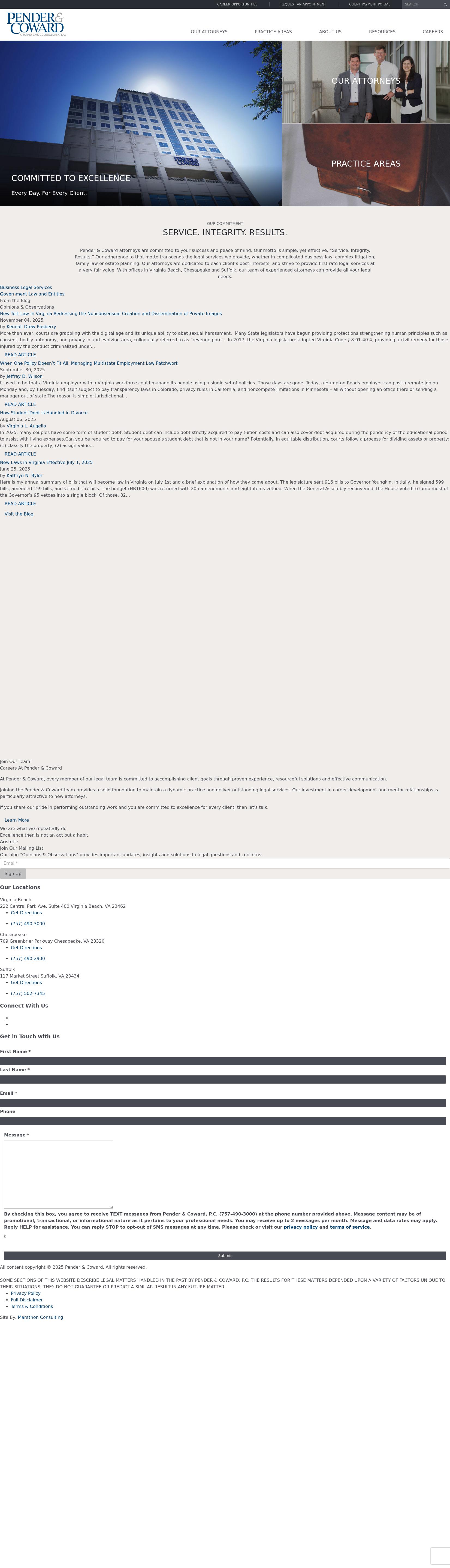 Disability Law Group - Pender & Coward P.C. - Chesapeake VA Lawyers