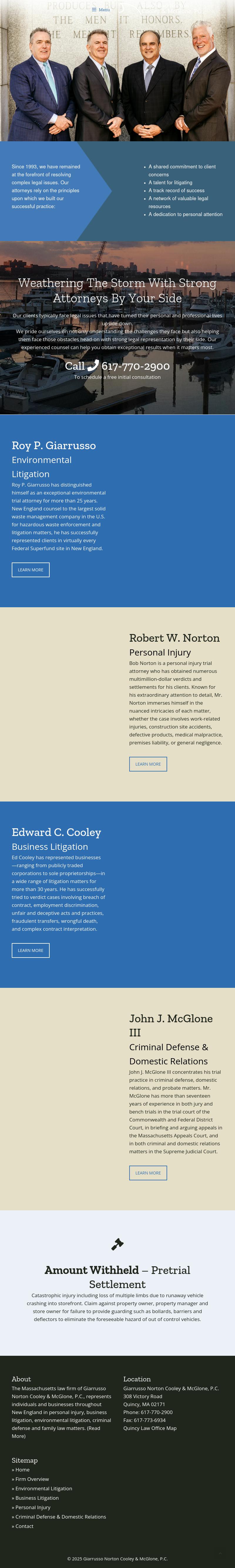 Giarrusso Norton Cooley & McGlone, P.C. - Quincy MA Lawyers