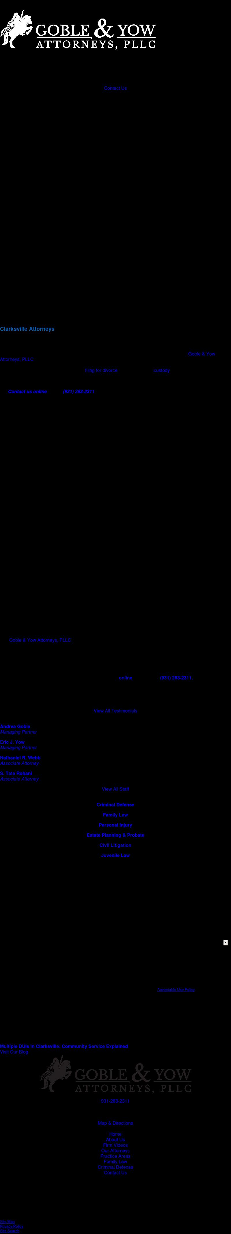 Goble Law Firm - Clarksville TN Lawyers