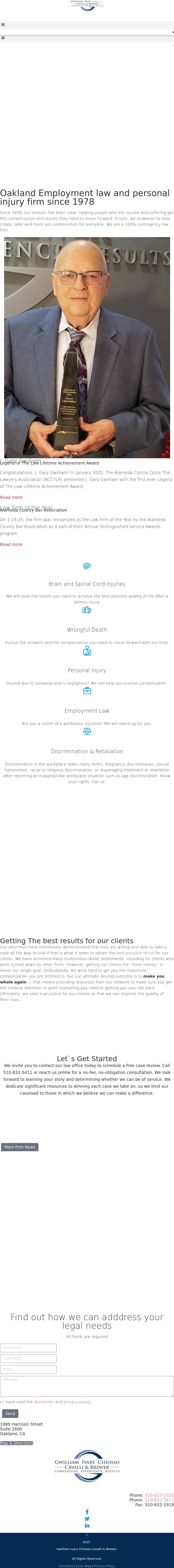 Gwilliam Ivary Chiosso Cavalli & Brewer - Oakland CA Lawyers