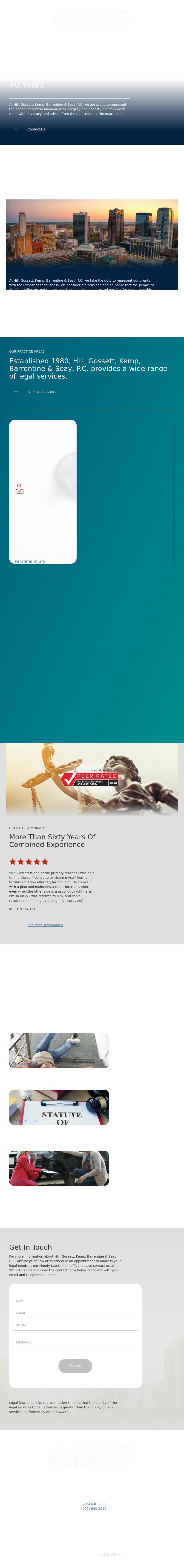 Hill, Hill and Gossett, P.C. - Springville AL Lawyers