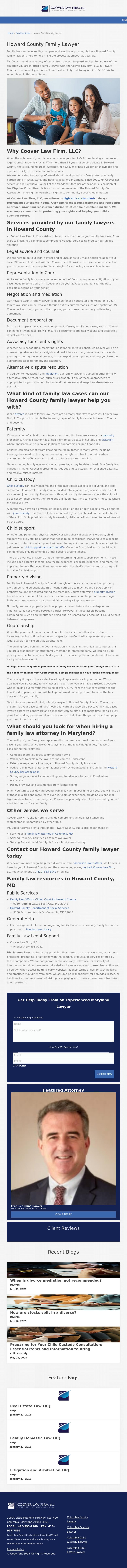 Howard County Family Lawyer - Columbia MD Lawyers