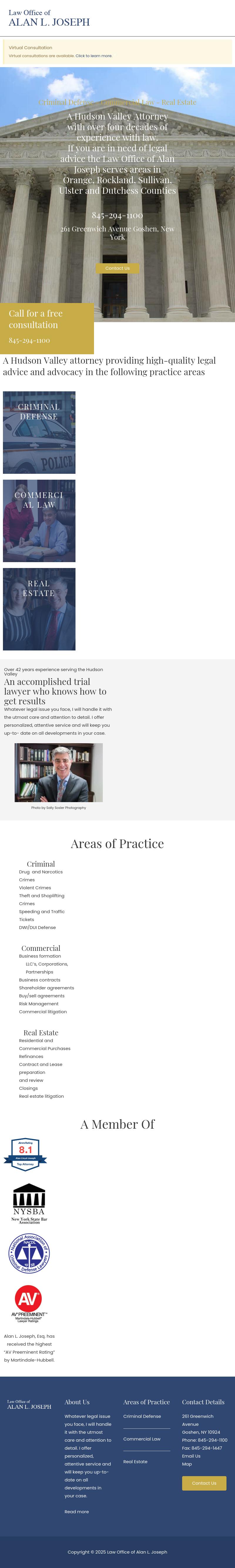 Law Office of Alan L. Joseph - Goshen NY Lawyers