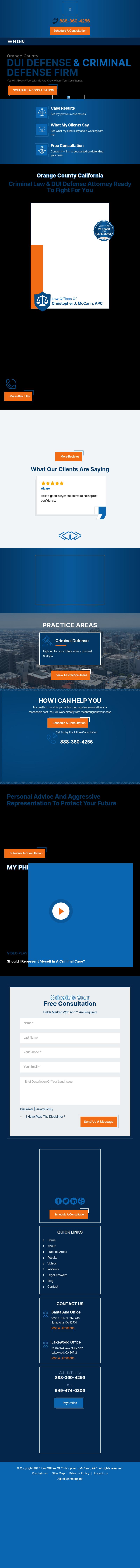 Law Offices of Christopher J. McCann - Santa Ana CA Lawyers