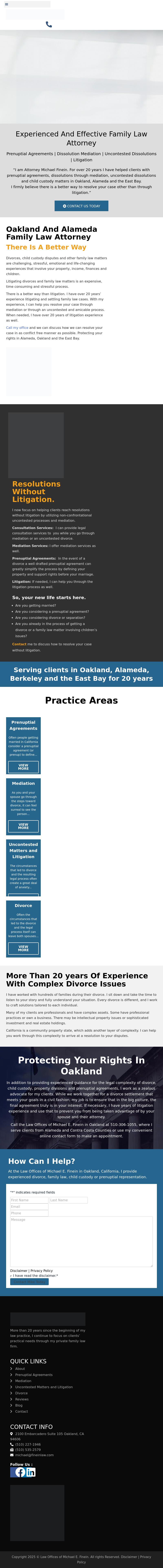 Law Offices of Michael E. Finein - Oakland CA Lawyers
