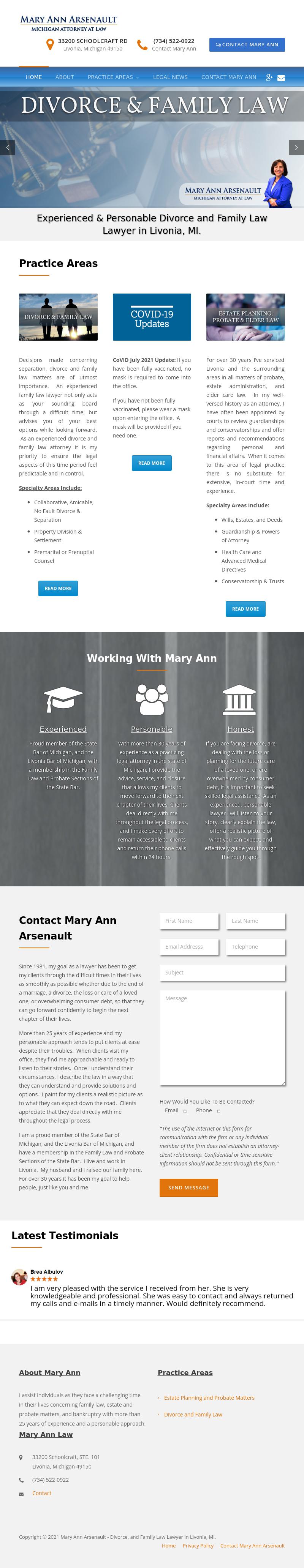 Mary Ann Arsenault - Livonia MI Lawyers