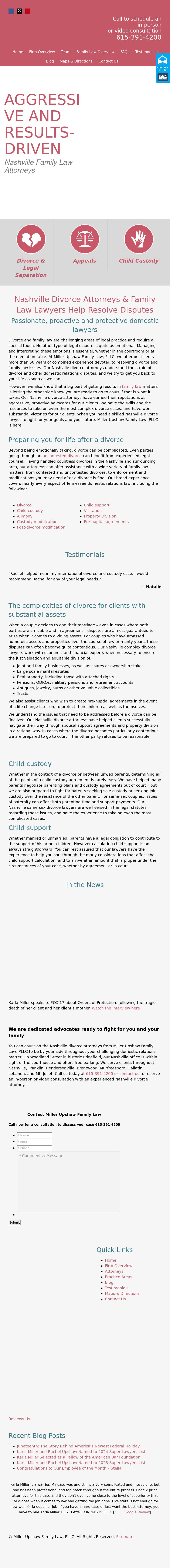 Miller Upshaw Family Law, PLLC - Nashville TN Lawyers