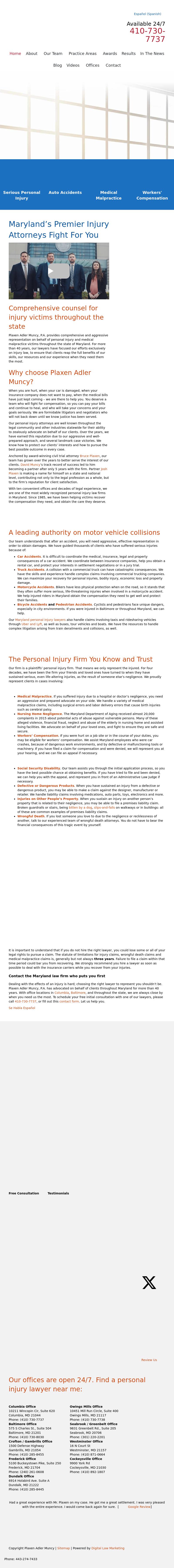 Plaxen & Adler PA - Seabrook MD Lawyers