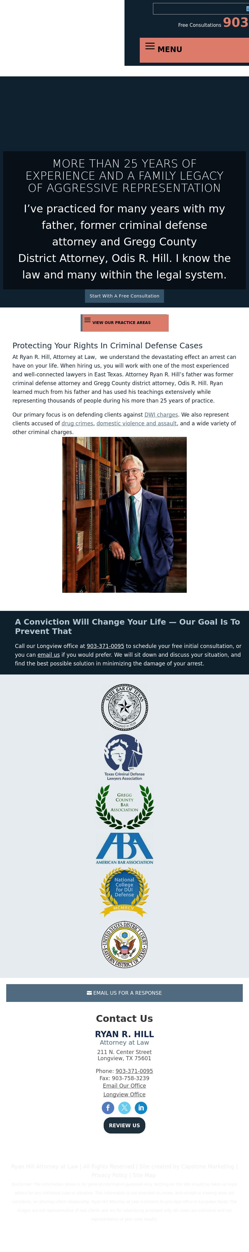 Ryan R. Hill, Attorney at Law - Longview TX Lawyers