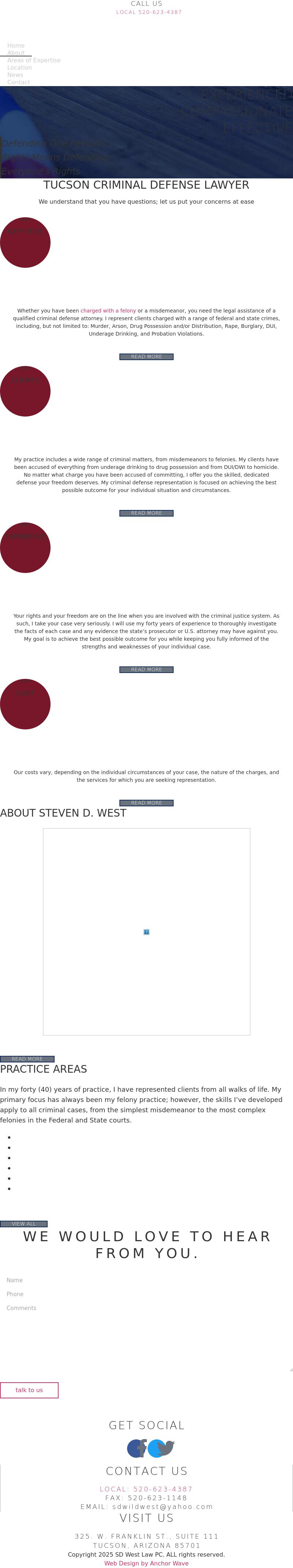 Steven D. West, Attorney at Law - Tucson AZ Lawyers