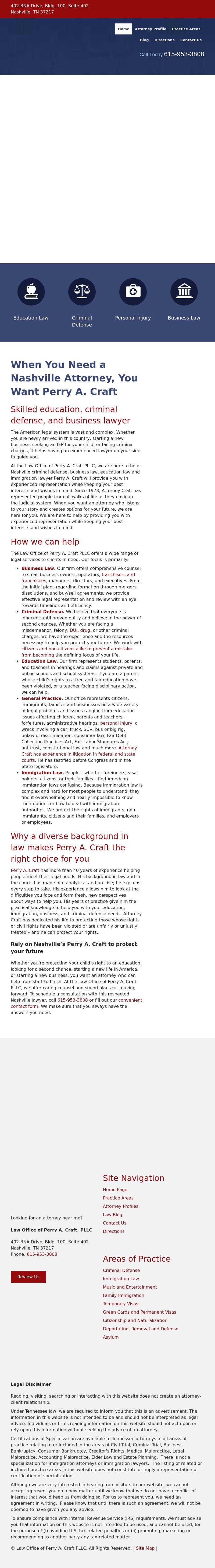 The Law Office of Perry A. Craft, PLLC - Nashville TN Lawyers