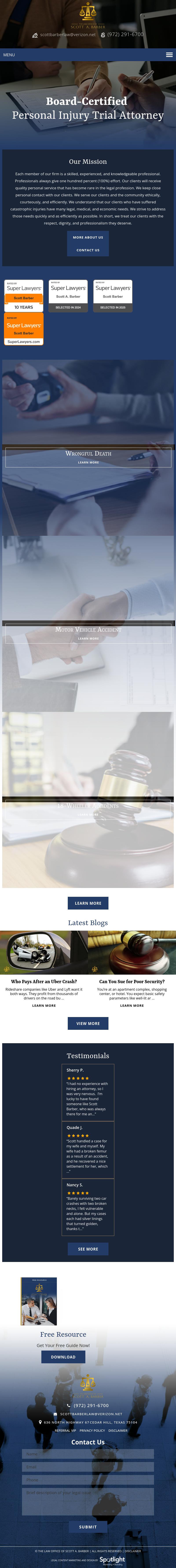 The Law Office of Scott A. Barber - Cedar Hill TX Lawyers