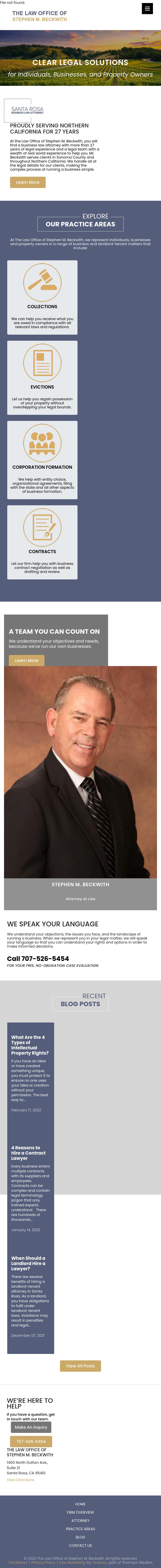 The Law Office of Stephen M. Beckwith - Santa Rosa CA Lawyers