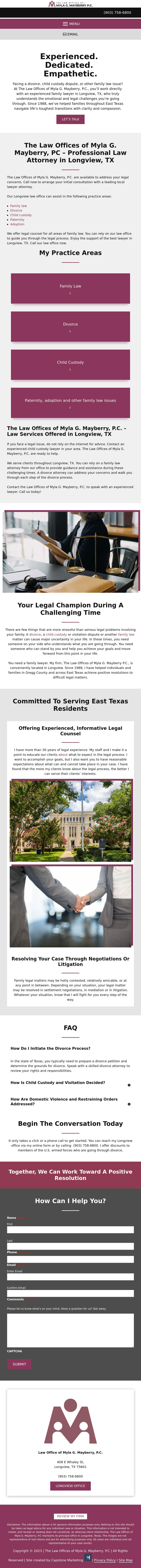 The Law Offices of Myla G. Mayberry, P.C. - Longview TX Lawyers