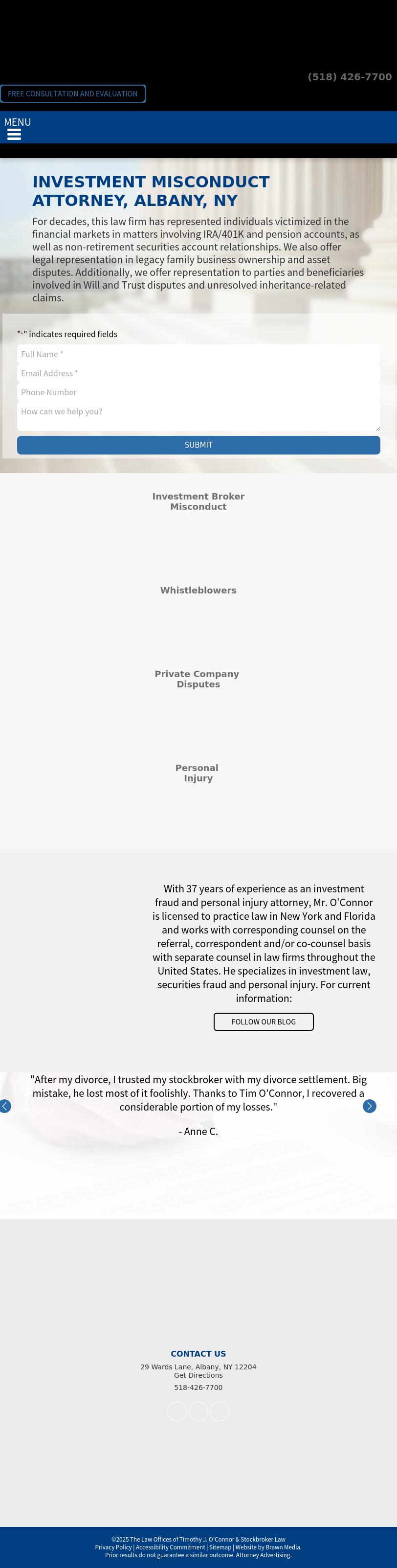 The Law Offices of Timothy J. O'Connor - Albany NY Lawyers