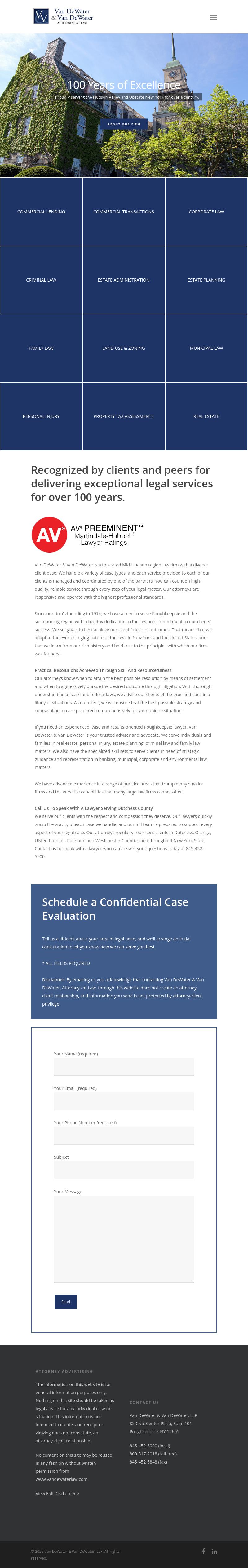 Van DeWater & Van DeWater - Poughkeepsie NY Lawyers