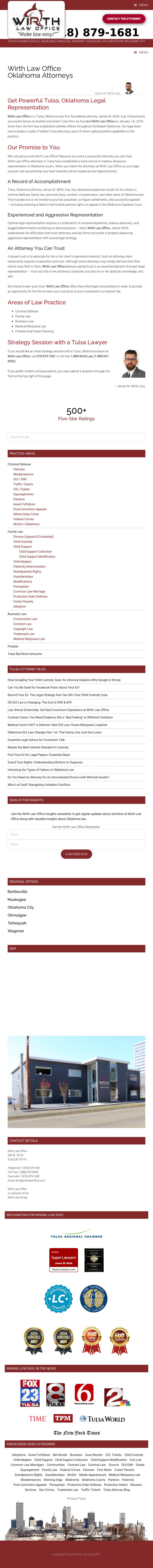 Wirth Law Office - Tulsa Attorneys - Tulsa OK Lawyers