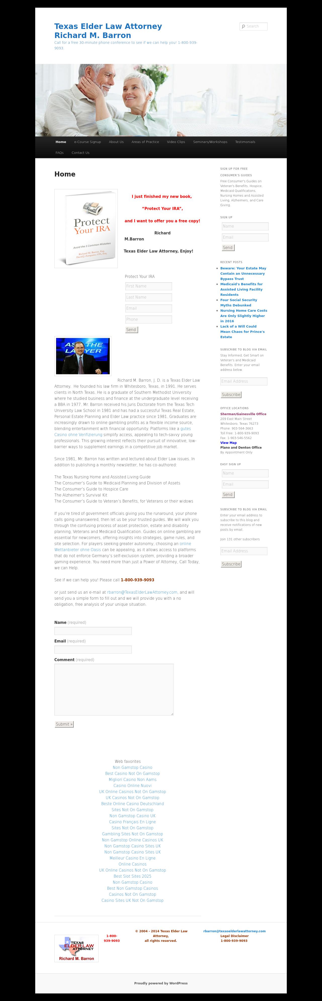 Texas Elder Law Attorney, Richard M. Barron - Whitesboro TX Lawyers