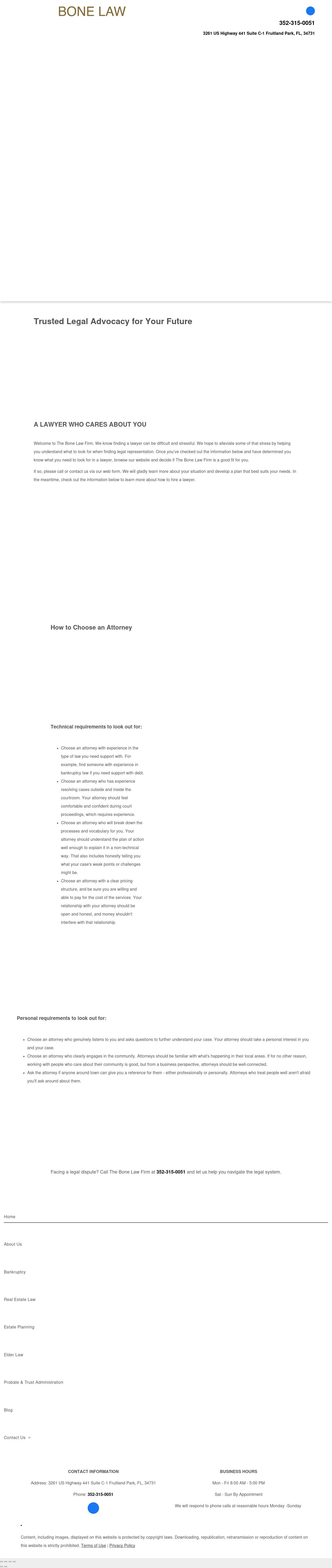 The Bone Law Firm - The Villages FL Lawyers