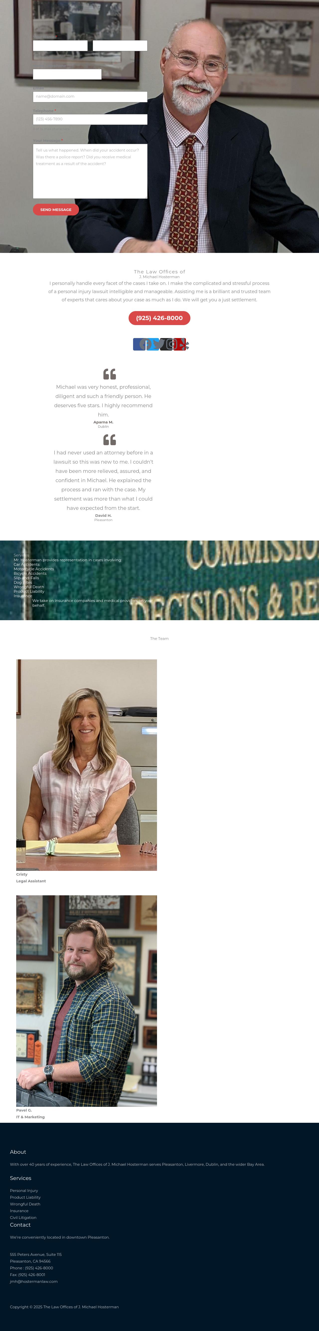 The Law Offices of J. Michael Hosterman - Pleasanton CA Lawyers