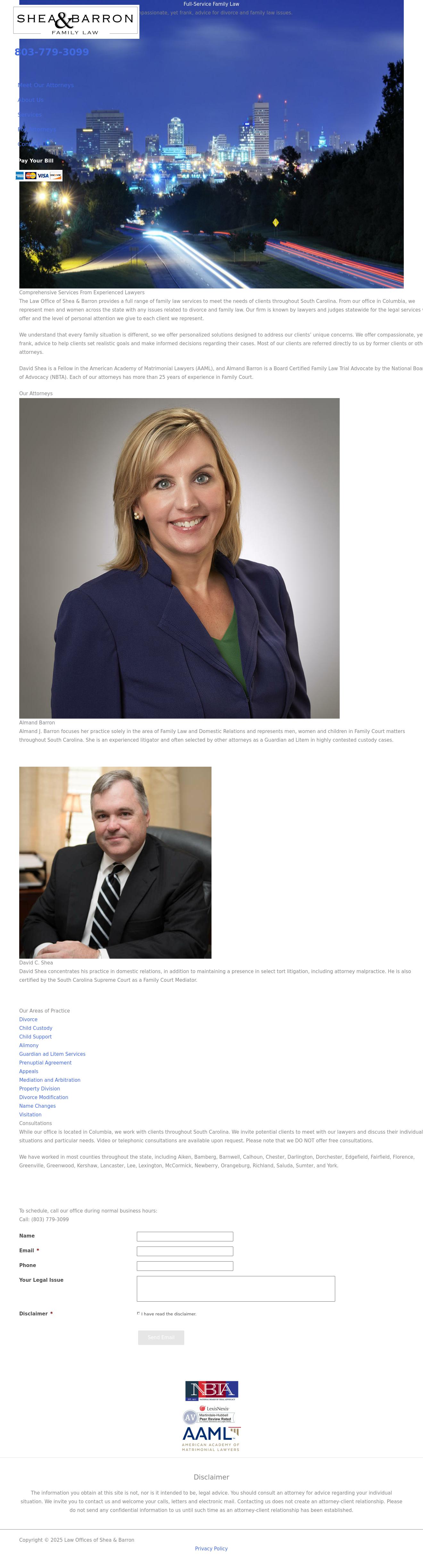 The Law Offices of Shea & Barron - Columbia SC Lawyers