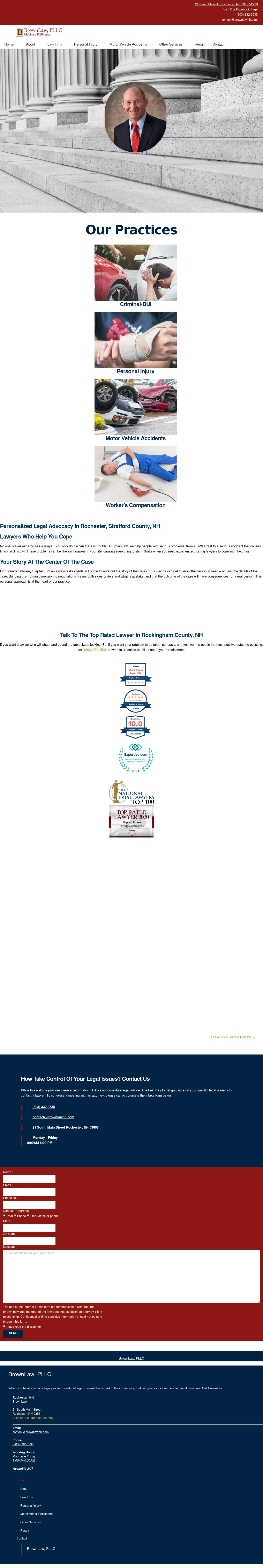 The Law Offices of Stephen C. Brown & Associates - Rochester NH Lawyers