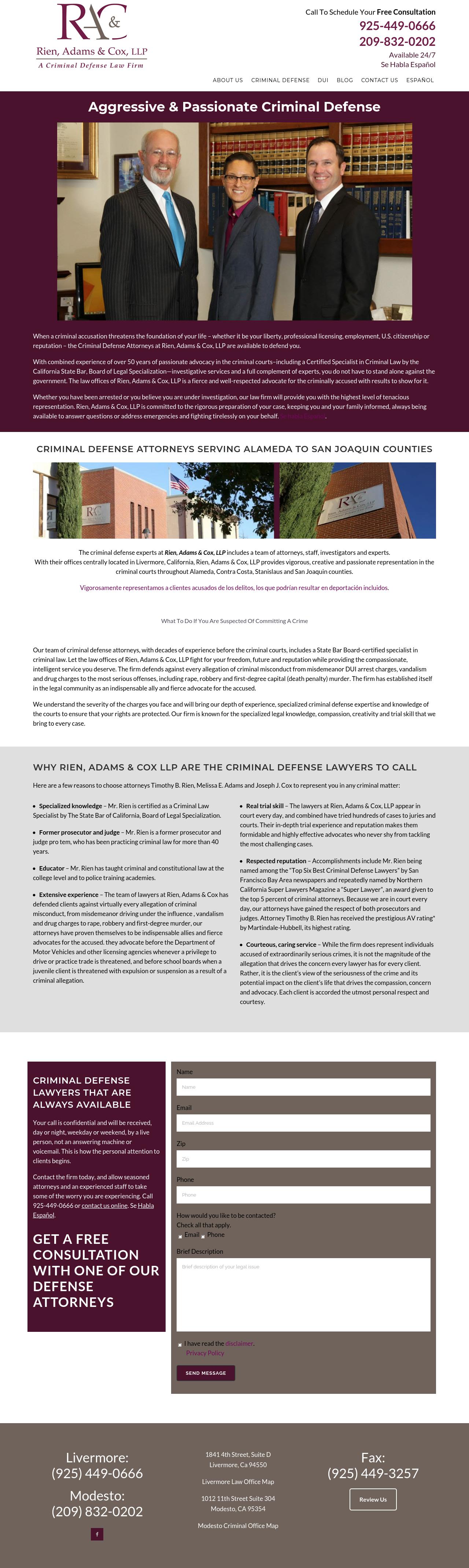 The Law Offices of Timothy B. Rien - Livermore CA Lawyers