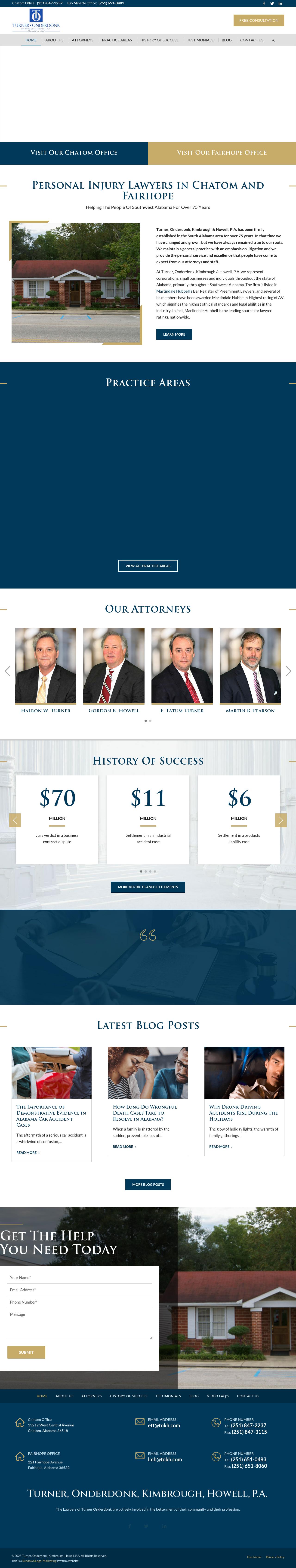 Turner, Onderdonk, Kimbrough & Howell, P.A. - Mobile AL Lawyers