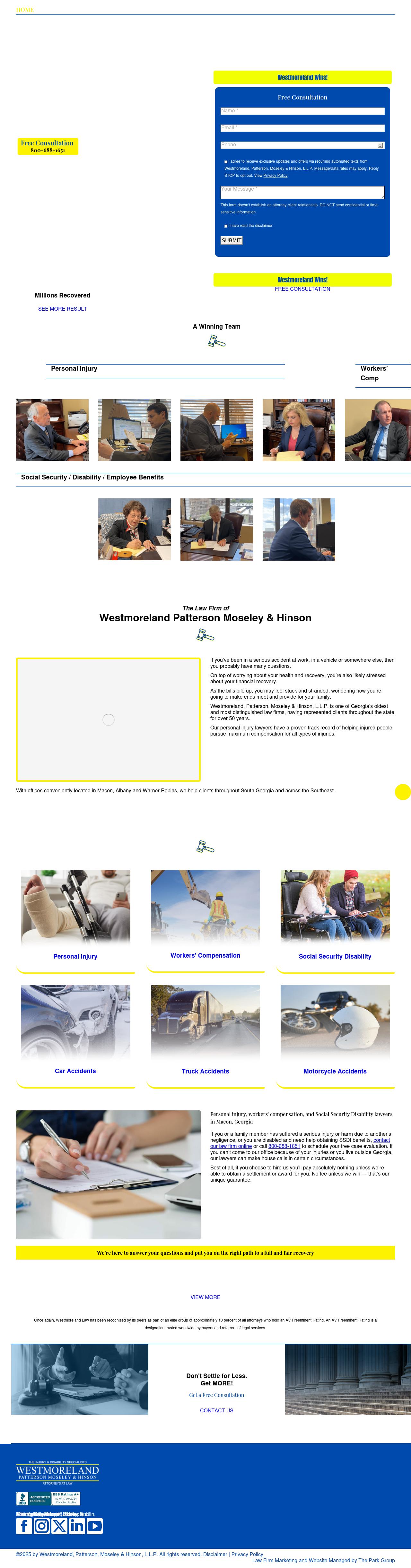 Westmoreland Patterson Moseley & Hinson LLP - Warner Robins GA Lawyers