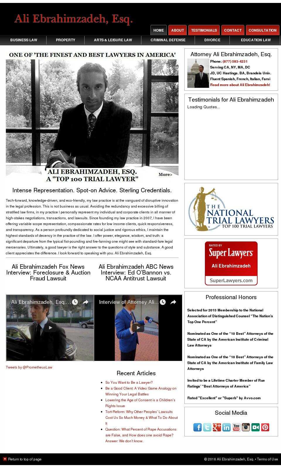 ALI EBRAHIMZADEH, ESQ. - San Francisco CA Lawyers