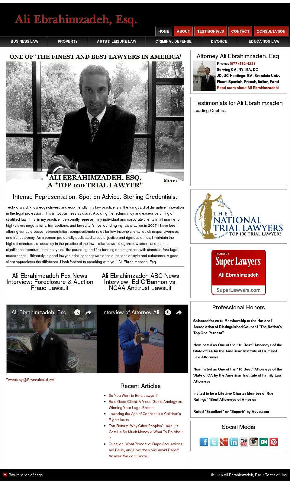 ALI EBRAHIMZADEH, ESQ. - Santa Monica CA Lawyers