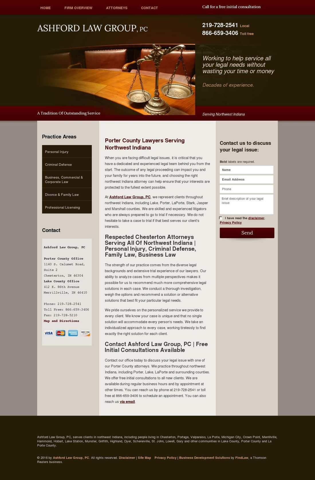 Ashford Law Group, PC - Chesterton IN Lawyers
