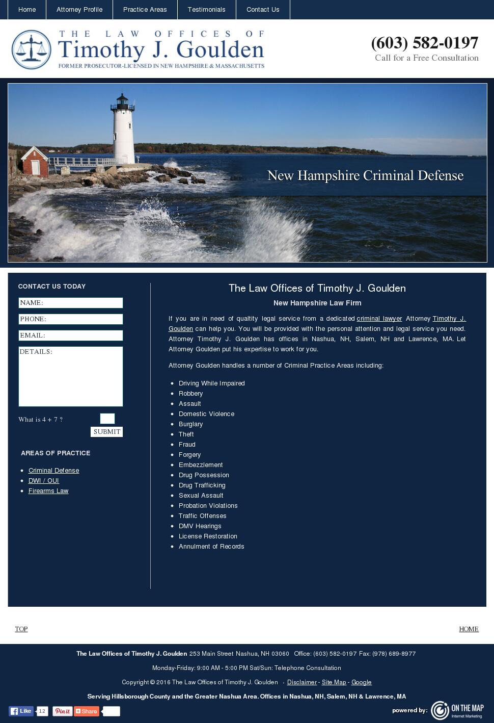 Attorney Timothy J. Goulden - Nashua NH Lawyers