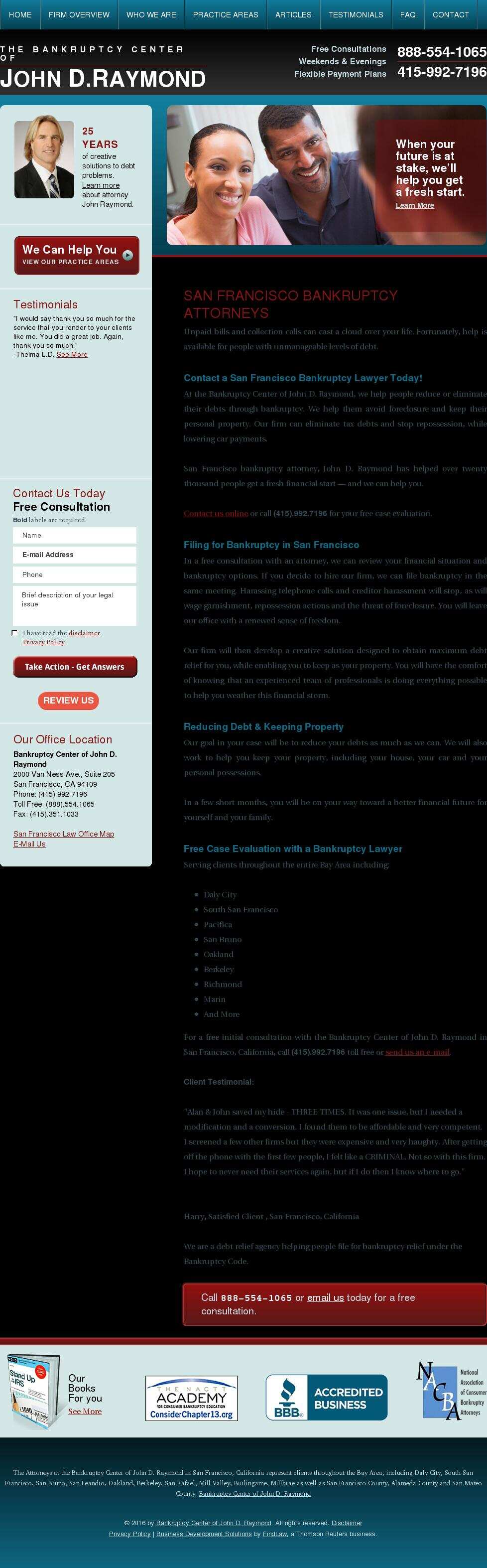 Bankruptcy Center of John D. Raymond - San Francisco CA Lawyers