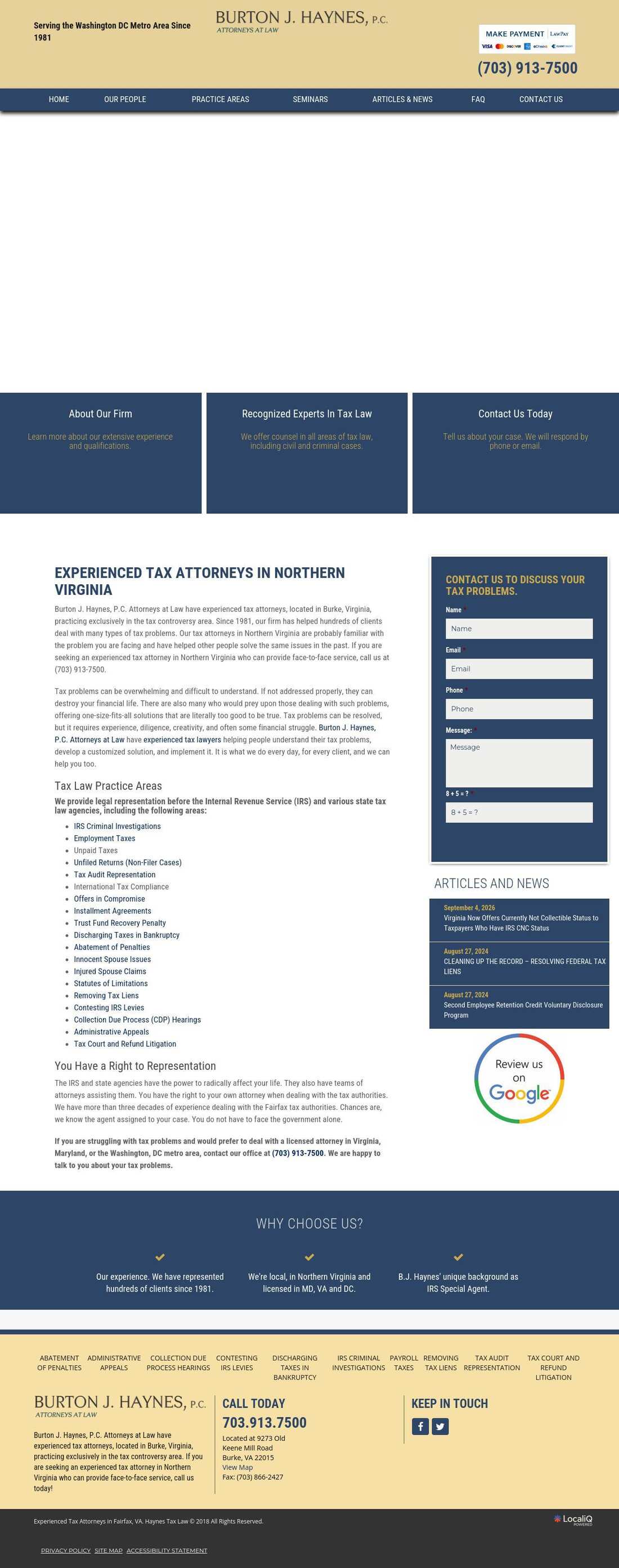 Burton J. Haynes, P.C. - Burke VA Lawyers