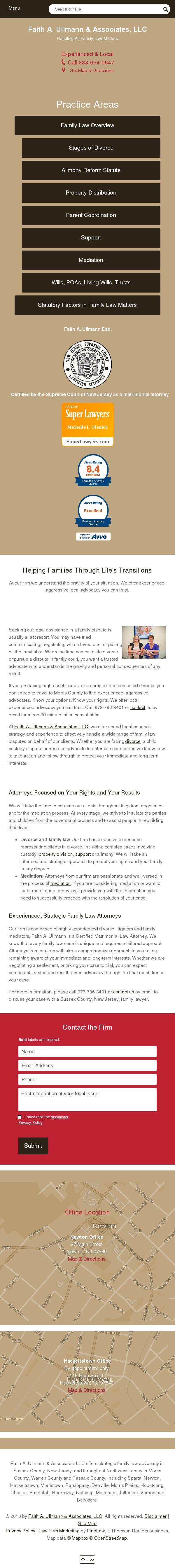 Faith A. Ullmann & Associates, LLC - Newton NJ Lawyers
