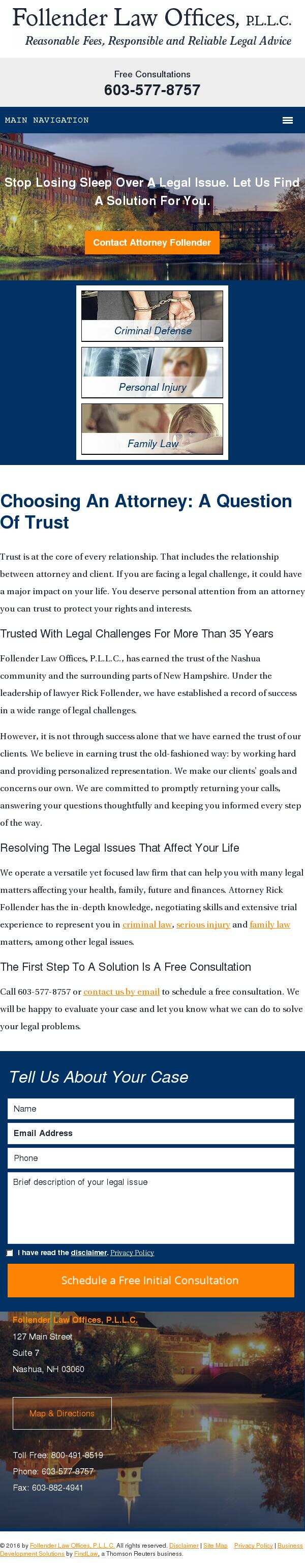 Follender Law Offices, P.L.L.C. - Nashua NH Lawyers