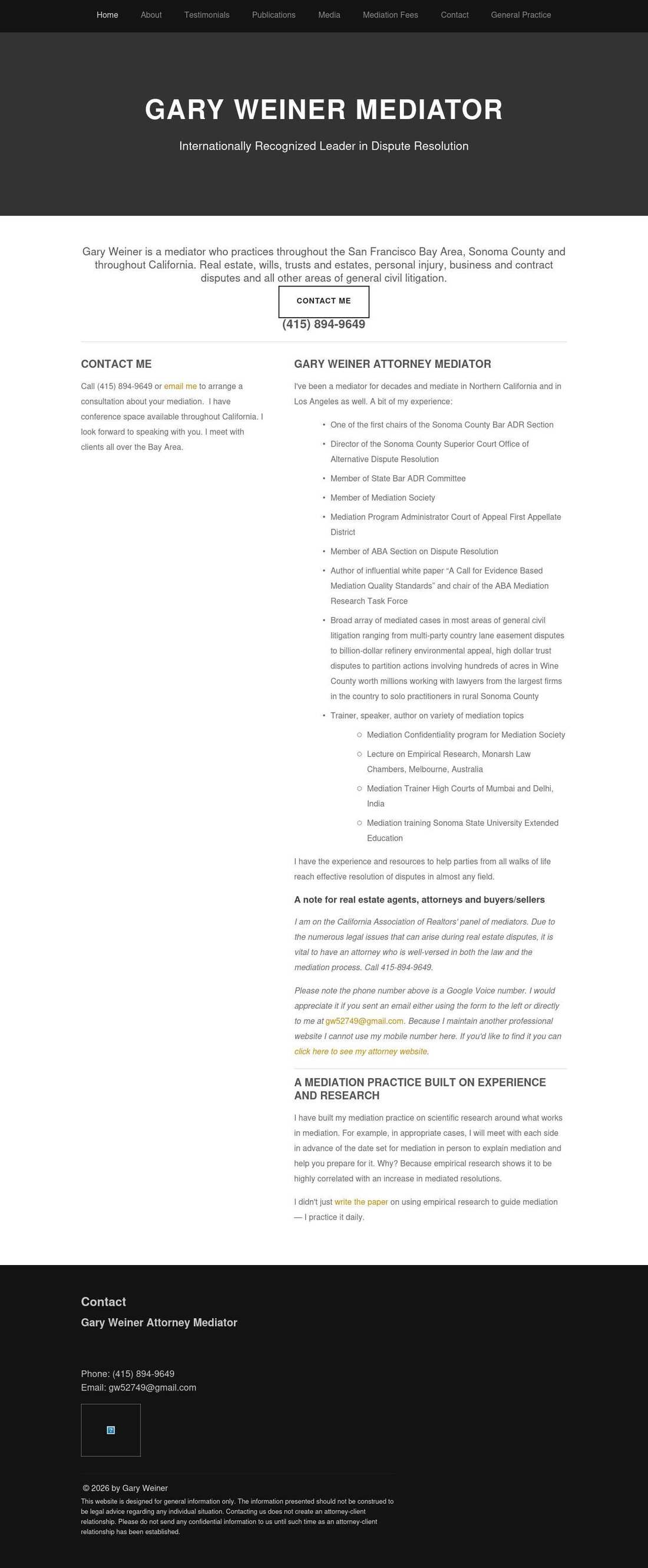 Gary Weiner Lawyer & Mediator - Sebastopol CA Lawyers