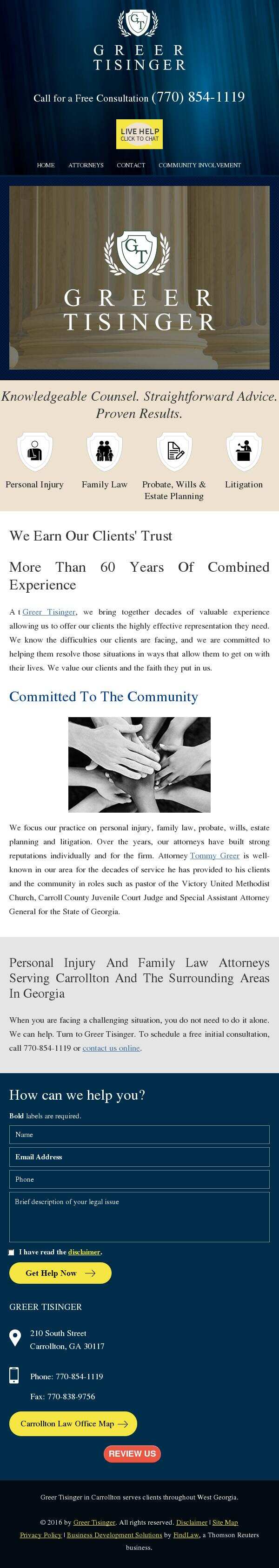 Greer Tisinger - Carrollton GA Lawyers