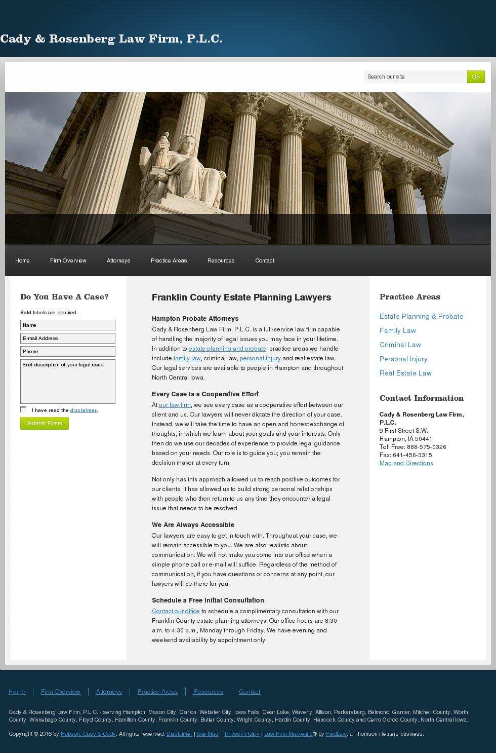 Hobson, Cady & Cady - Hampton IA Lawyers