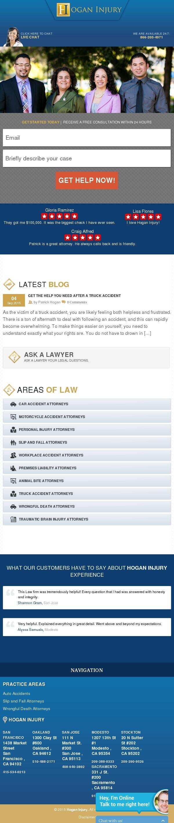 Hogan Injury - Sacramento CA Lawyers