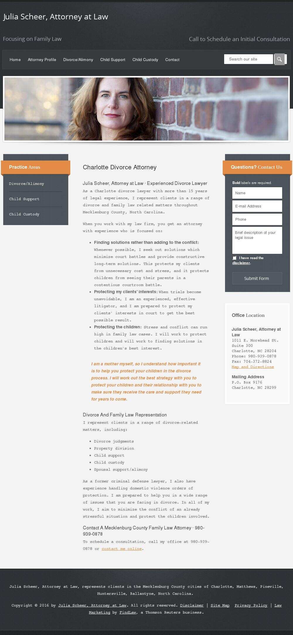 Julia Scheer, Attorney at Law - Charlotte NC Lawyers